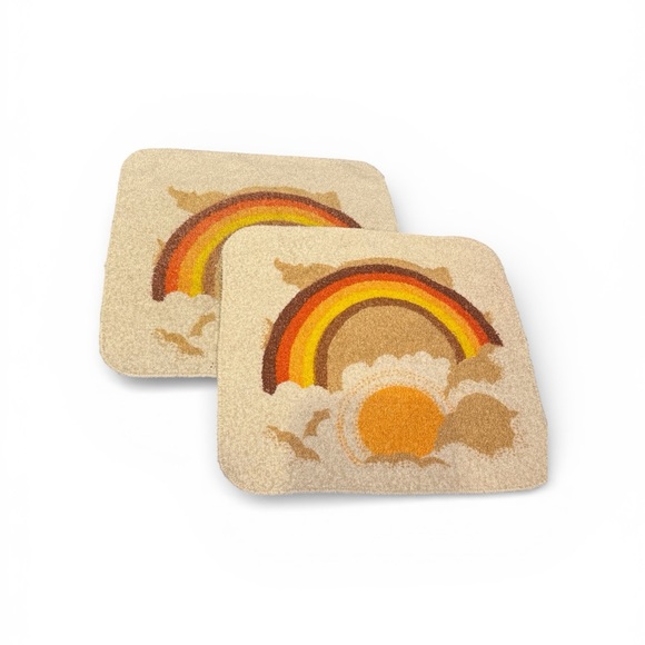 Vintage Cannon Rainbow Towel Bath Cloth Pair - Picture 6 of 6